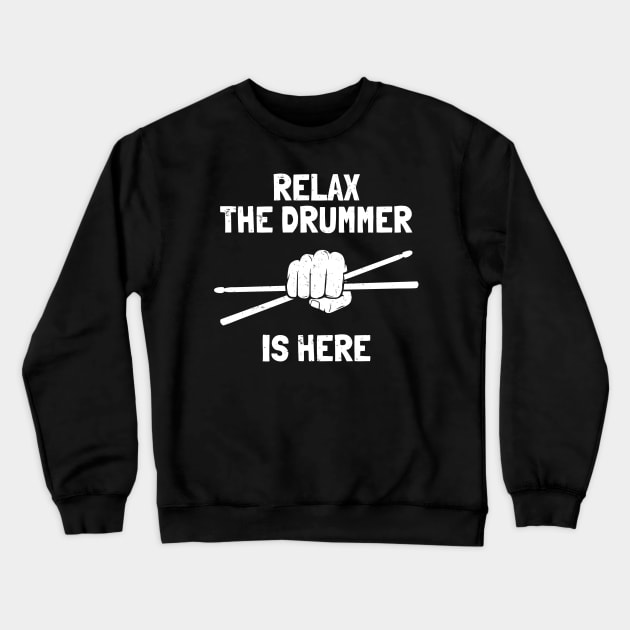 drummer Crewneck Sweatshirt by agipo.co